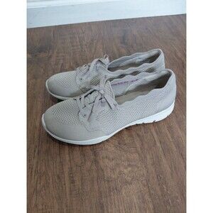 Skechers Memory Foam Shoes Womens 8 Tan Walking Comfort Casual Sneakers